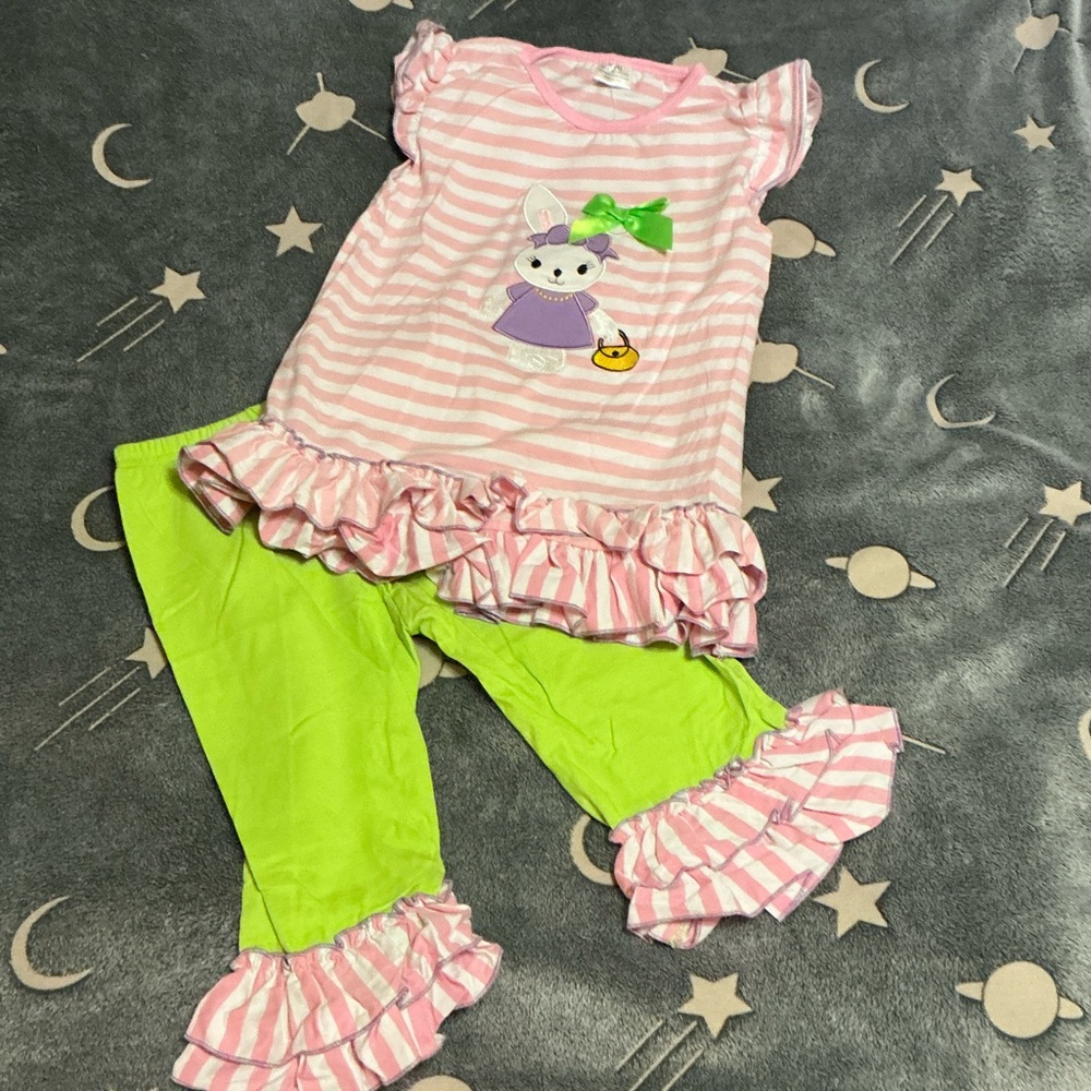 Easter Pink and Green Kids Matching Set
